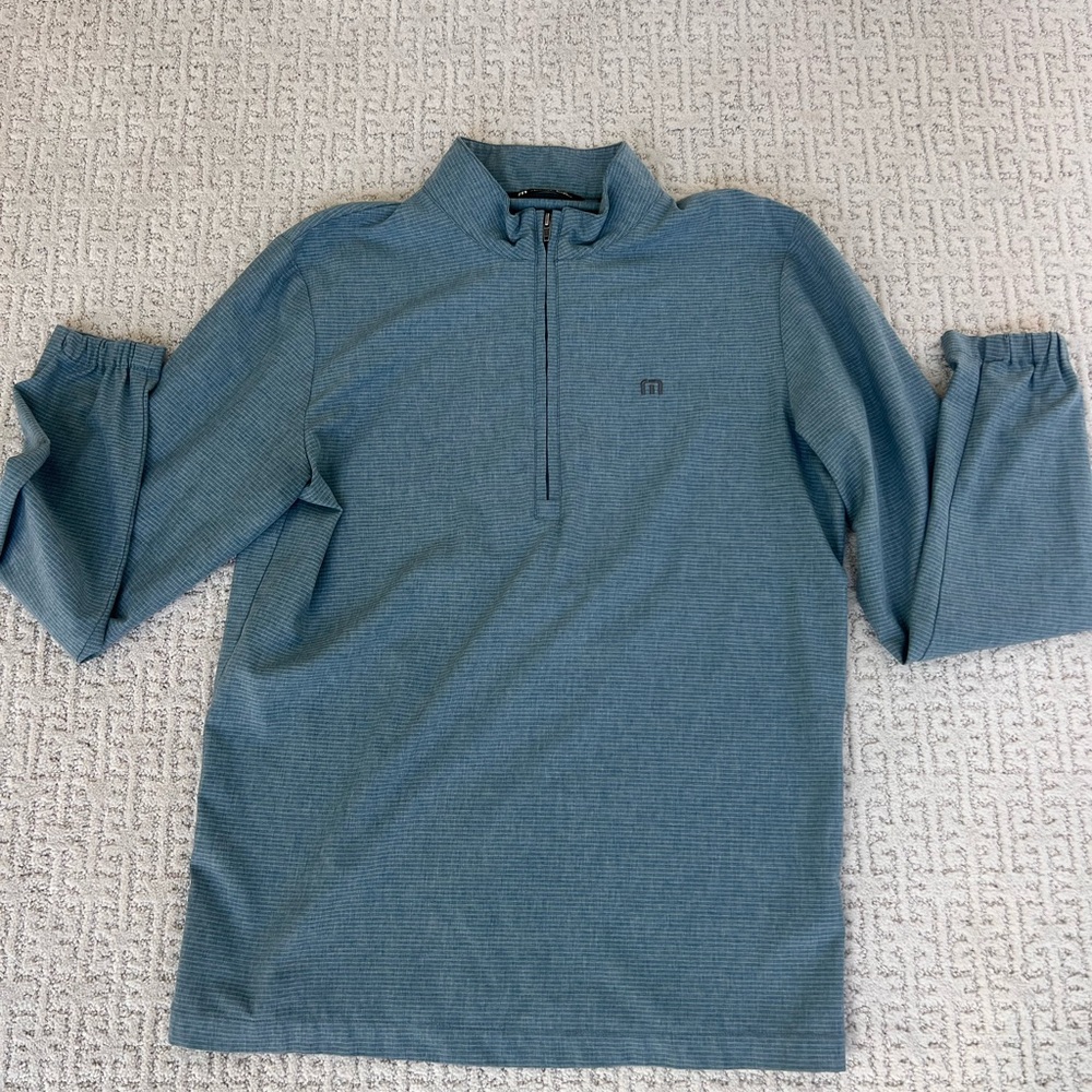 Blue Quarter-Zip Pullover